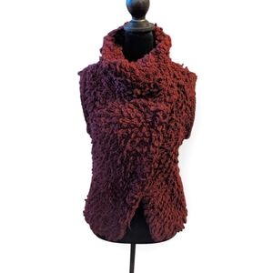IRO Teddy Vest Burgundy Maroon